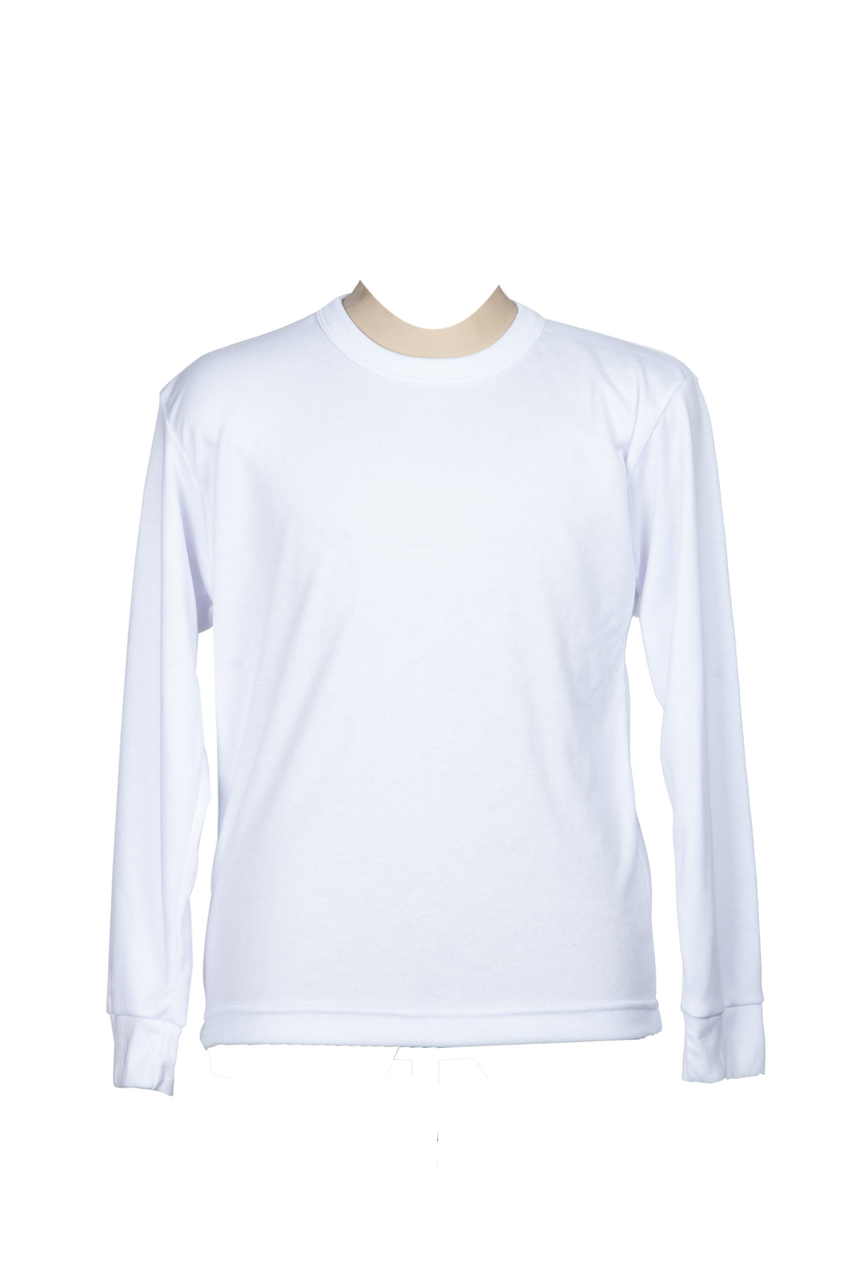 Playeras Manga Larga Cuello Redondo Blanca Yazbek Playera Blanca